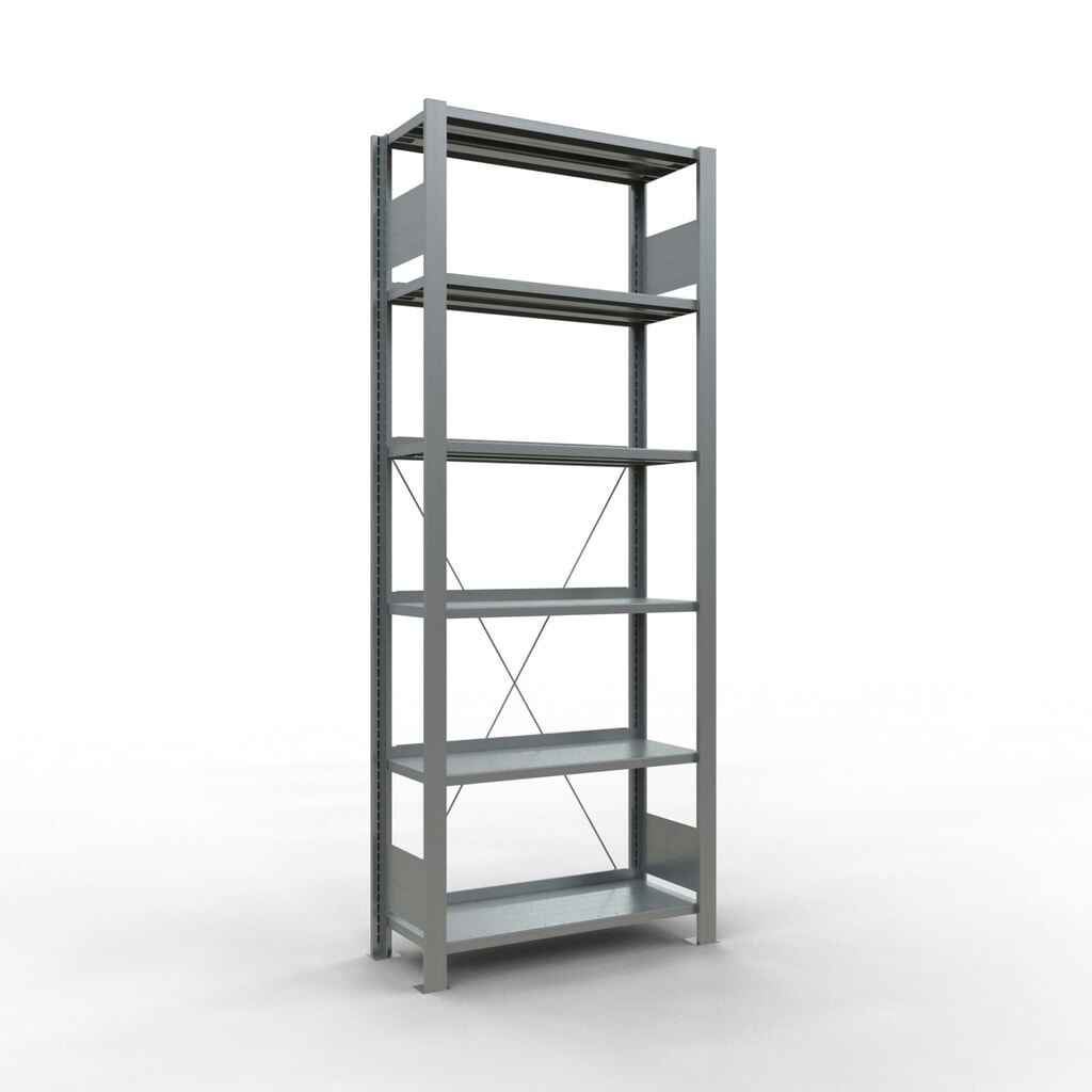 SCHULTE Aktenregal GF, einseitig, mit Endanschlägen, FL 85 kg, HxBxT 2.000 x 750 x 300 mm Produktabbildung: SCHULTE Aktenregal GF, einseitig, mit Endanschlägen, FL 85 kg, HxBxT 2.000 x 750 x 300 mm