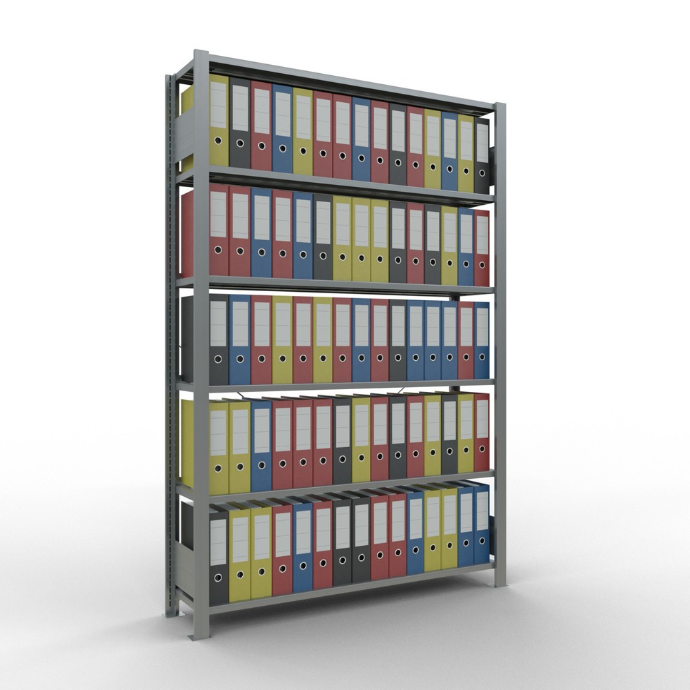 Produktabbildung Nr. 2: SCHULTE Aktenregal GF, einseitig, mit Endanschlägen, FL 85 kg, HxBxT 2.000 x 1.300 x 300 mm