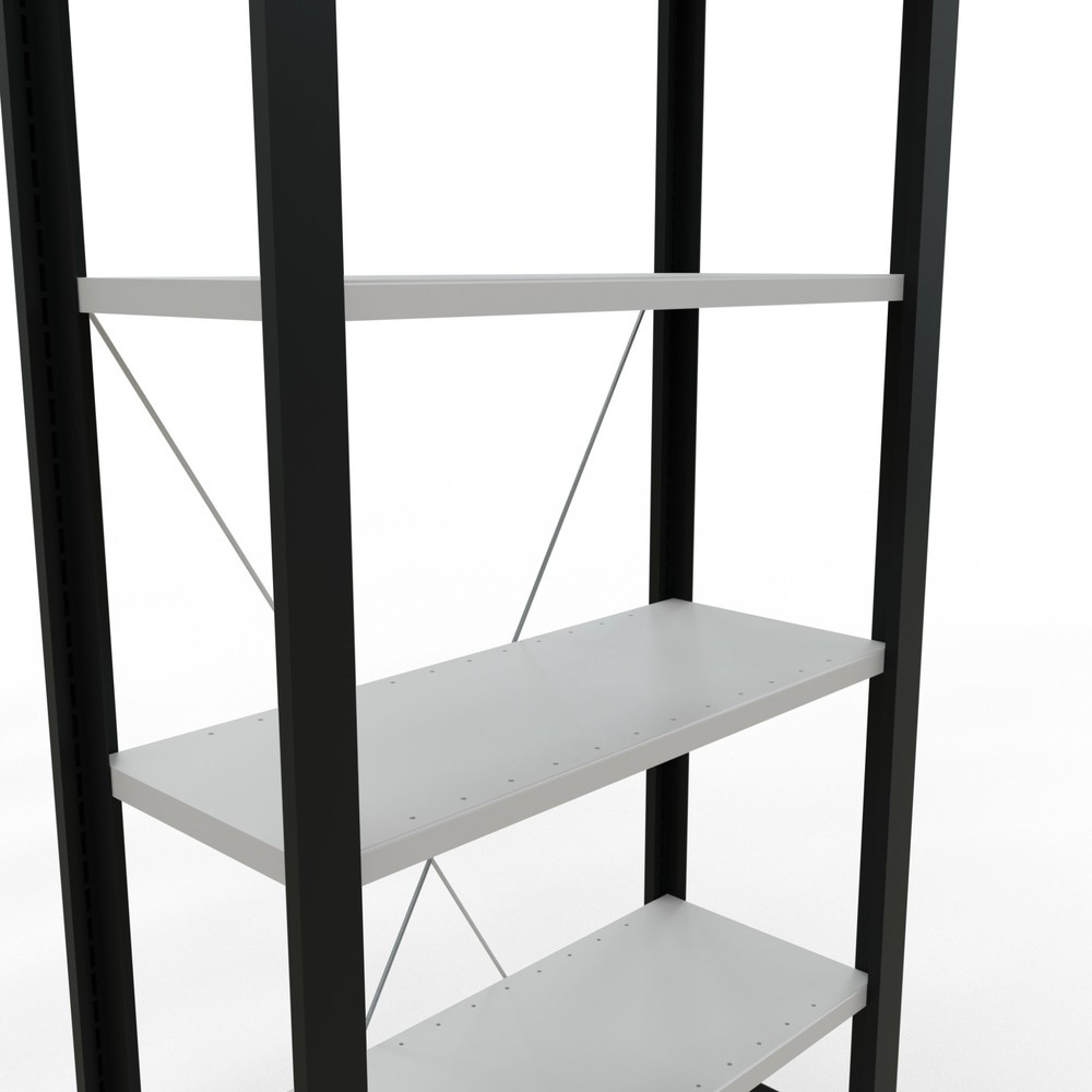 Produktabbildung Nr. 4: SCHULTE Aktenregal GF, einseitig, ohne Endanschläge, FL 85 kg, schwarz, HxBxT 2.000 x 750 x 300 mm