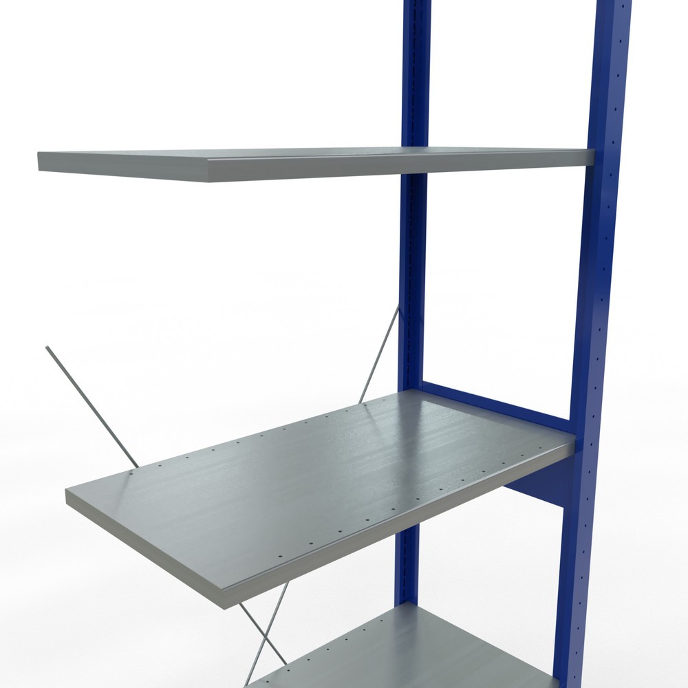 Produktabbildung Nr. 5: SCHULTE Fachbodenregal, AF, enzianblau/verzinkt, FL 150 kg, HxBxT 2.500 x 750 x 400 mm