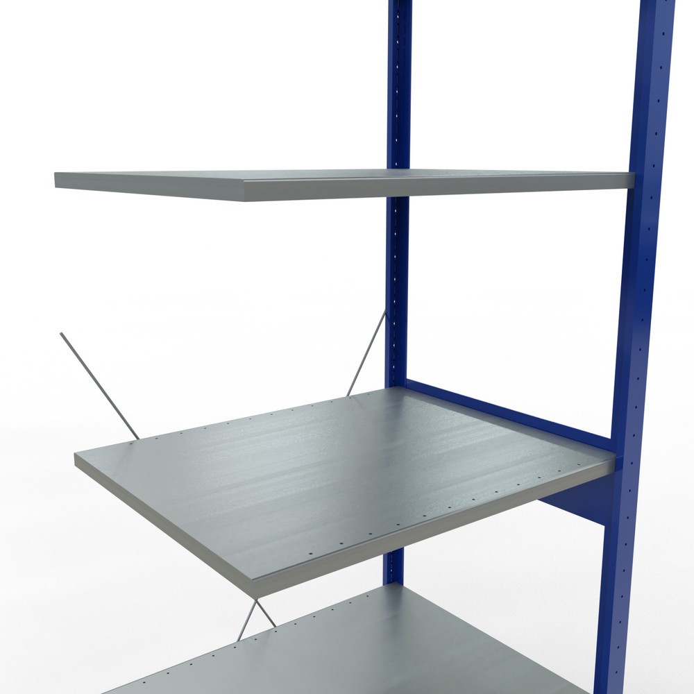 Produktabbildung Nr. 5: SCHULTE Fachbodenregal, AF, enzianblau/verzinkt, FL 150 kg, HxBxT 2.500 x 750 x 600 mm