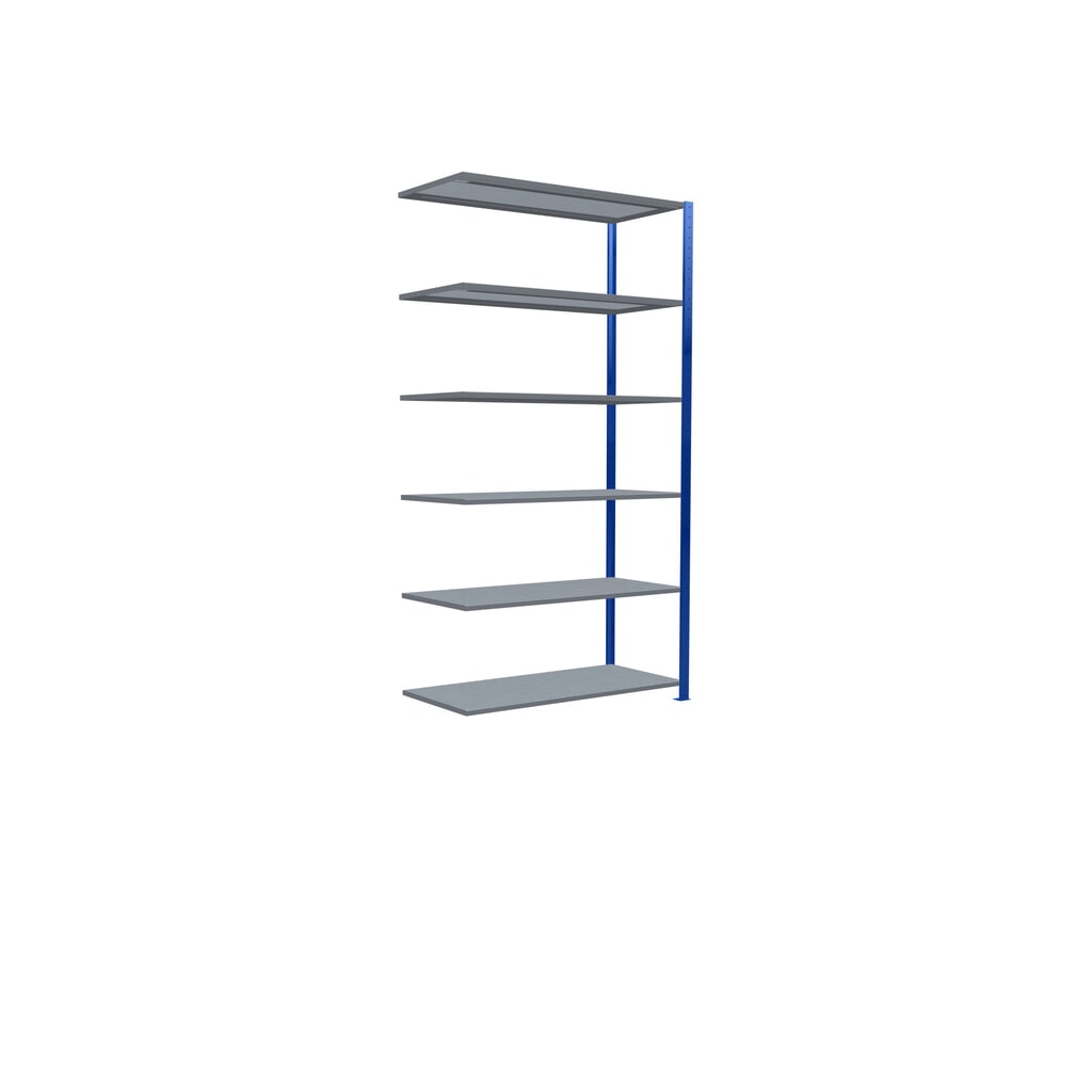 SCHULTE Fachbodenregal, AF, enzianblau/verzinkt, FL 150 kg, HxBxT 2.500 x 1.300 x 600 mm Produktabbildung Nr. 2: SCHULTE Fachbodenregal, AF, enzianblau/verzinkt, FL 150 kg, HxBxT 2.500 x 1.300 x 600 mm