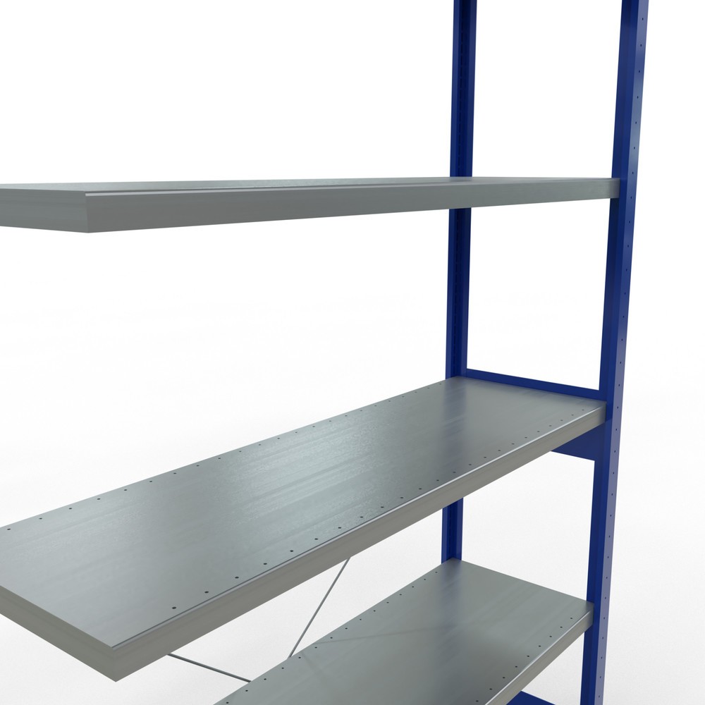 Produktabbildung Nr. 5: SCHULTE Fachbodenregal, AF, enzianblau/verzinkt, FL 250 kg, HxBxT 2.500 x 1.300 x 400 mm