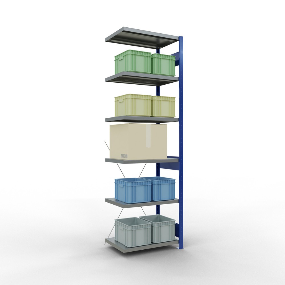 Produktabbildung Nr. 3: SCHULTE Fachbodenregal, AF, enzianblau/verzinkt, FL 250 kg, HxBxT 2.500 x 750 x 500 mm