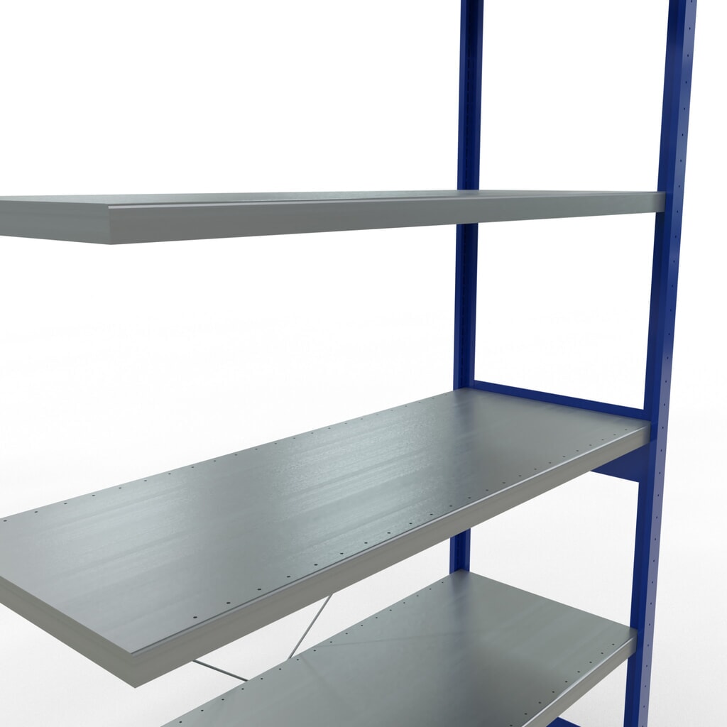 Produktabbildung Nr. 5: SCHULTE Fachbodenregal, AF, enzianblau/verzinkt, FL 250 kg, HxBxT 2.500 x 1.300 x 500 mm