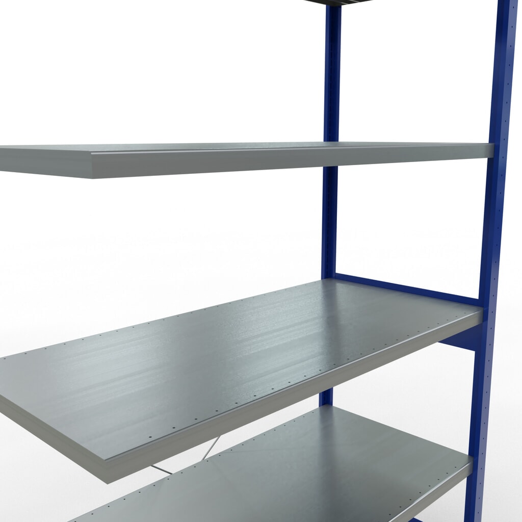 SCHULTE Fachbodenregal, AF, enzianblau/verzinkt, FL 250 kg, HxBxT 2.500 x 1.300 x 600 mm Produktabbildung Nr. 5: SCHULTE Fachbodenregal, AF, enzianblau/verzinkt, FL 250 kg, HxBxT 2.500 x 1.300 x 600 mm