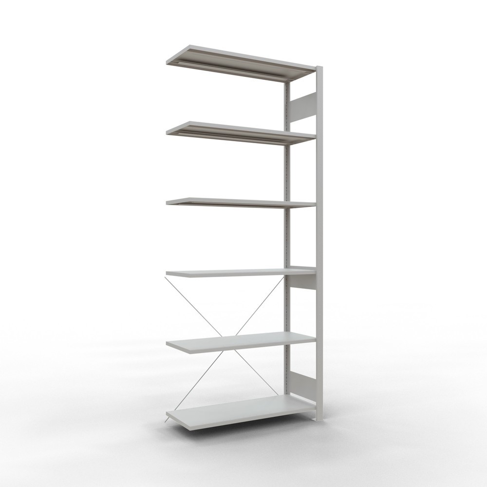 Produktabbildung: SCHULTE Fachbodenregal, AF, FL 150 kg, lichtgrau, HxBxT 2.500 x 1.000 x 400 mm