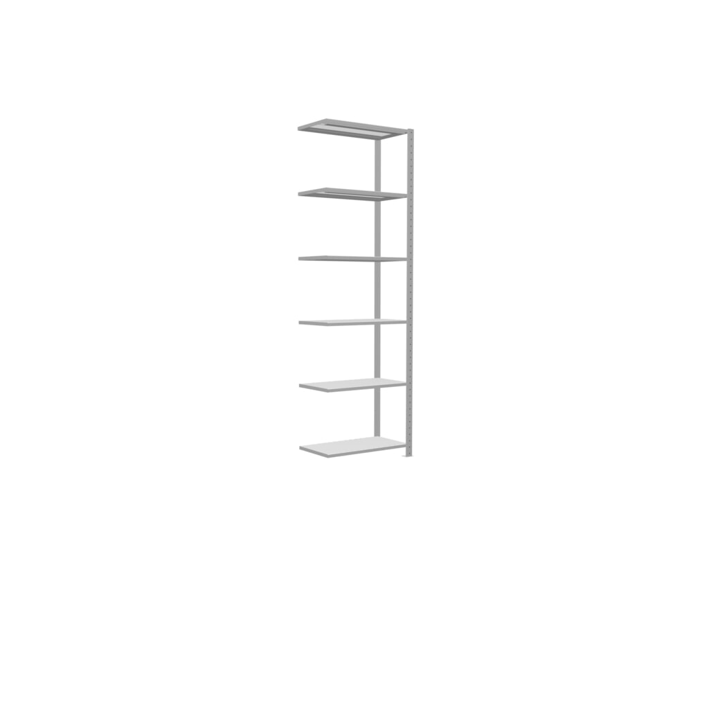 SCHULTE Fachbodenregal, AF, FL 150 kg, lichtgrau, HxBxT 2.500 x 750 x 400 mm Produktabbildung Nr. 2: SCHULTE Fachbodenregal, AF, FL 150 kg, lichtgrau, HxBxT 2.500 x 750 x 400 mm