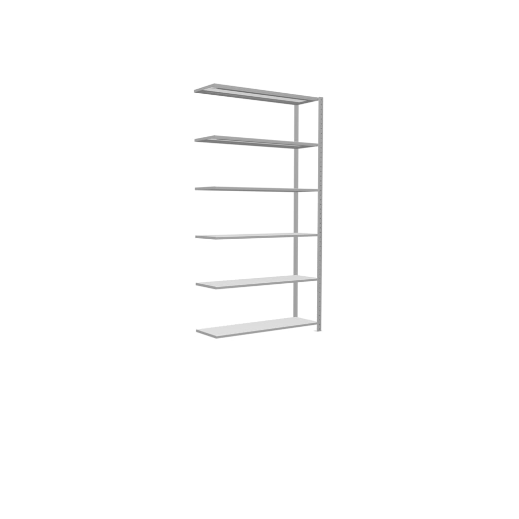 SCHULTE Fachbodenregal, AF, FL 150 kg, lichtgrau, HxBxT 2.500 x 1.300 x 400 mm Produktabbildung Nr. 2: SCHULTE Fachbodenregal, AF, FL 150 kg, lichtgrau, HxBxT 2.500 x 1.300 x 400 mm