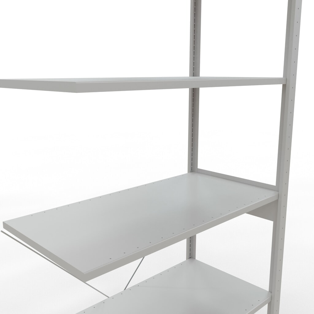 SCHULTE Fachbodenregal, AF, FL 150 kg, lichtgrau, HxBxT 2.500 x 1.000 x 500 mm Produktabbildung Nr. 5: SCHULTE Fachbodenregal, AF, FL 150 kg, lichtgrau, HxBxT 2.500 x 1.000 x 500 mm
