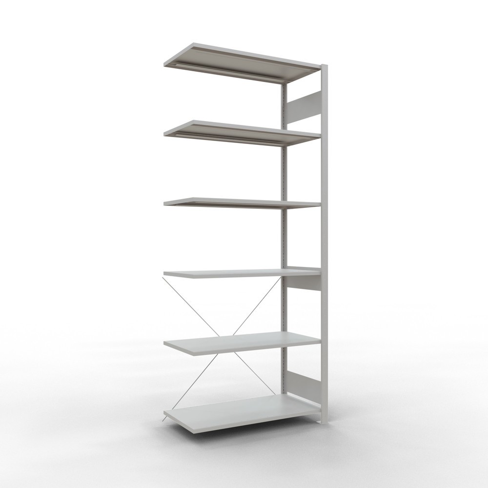 Produktabbildung: SCHULTE Fachbodenregal, AF, FL 150 kg, lichtgrau, HxBxT 2.500 x 1.000 x 500 mm