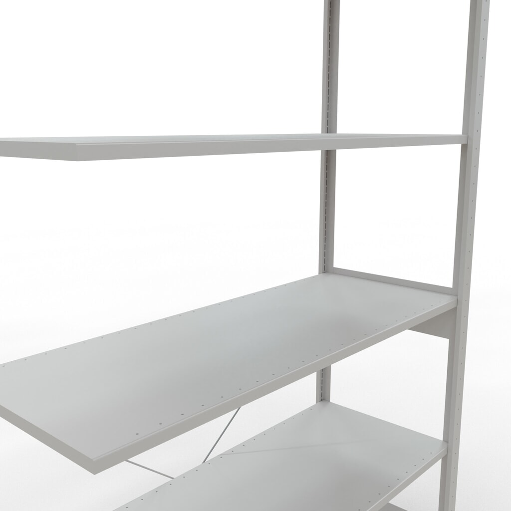 SCHULTE Fachbodenregal, AF, FL 150 kg, lichtgrau, HxBxT 2.500 x 1.300 x 500 mm Produktabbildung Nr. 5: SCHULTE Fachbodenregal, AF, FL 150 kg, lichtgrau, HxBxT 2.500 x 1.300 x 500 mm