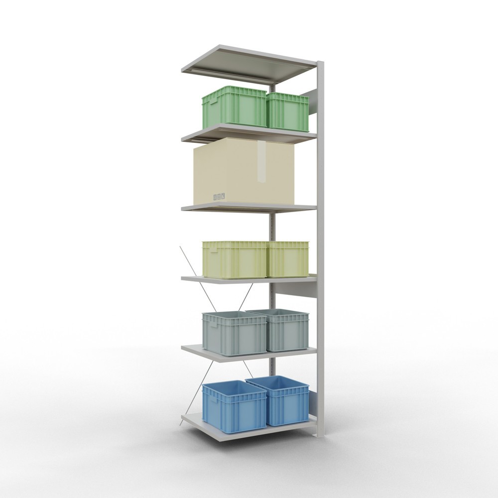 Produktabbildung Nr. 3: SCHULTE Fachbodenregal, AF, FL 150 kg, lichtgrau, HxBxT 2.500 x 750 x 600 mm