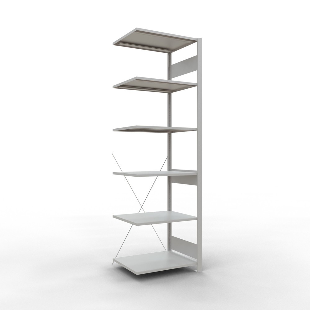 Produktabbildung Nr. 1: SCHULTE Fachbodenregal, AF, FL 150 kg, lichtgrau, HxBxT 2.500 x 750 x 600 mm