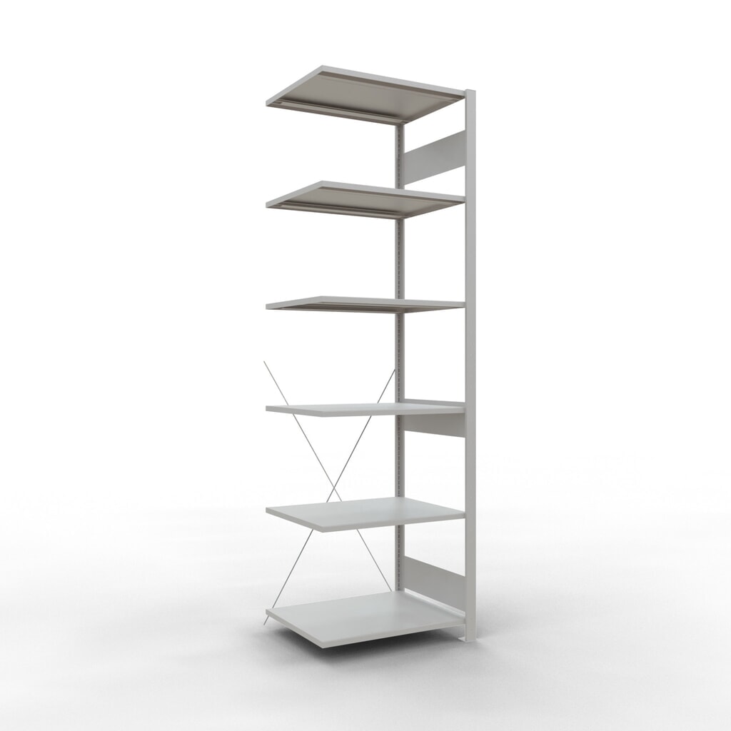 Produktabbildung: SCHULTE Fachbodenregal, AF, FL 150 kg, lichtgrau, HxBxT 2.500 x 750 x 600 mm