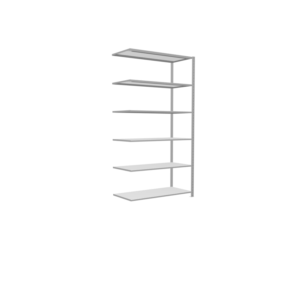 SCHULTE Fachbodenregal, AF, FL 150 kg, lichtgrau, HxBxT 2.500 x 1.300 x 600 mm Produktabbildung Nr. 2: SCHULTE Fachbodenregal, AF, FL 150 kg, lichtgrau, HxBxT 2.500 x 1.300 x 600 mm