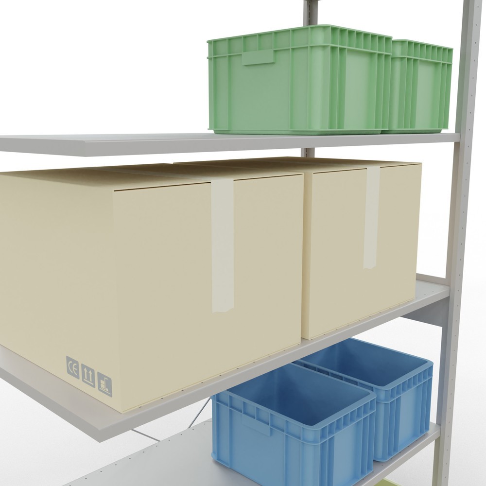 Produktabbildung Nr. 4: SCHULTE Fachbodenregal, AF, FL 150 kg, lichtgrau, HxBxT 2.500 x 1.300 x 600 mm