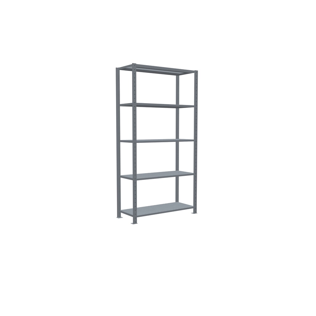 Produktabbildung Nr. 2: SCHULTE Fachbodenregal verzinkt mit 5 Stahlblechböden, Fachlast 150 kg, HxBxT 2.000 x 1.060 x 436 mm