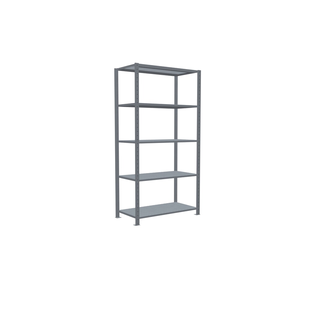 Produktabbildung Nr. 2: SCHULTE Fachbodenregal verzinkt mit 5 Stahlblechböden, Fachlast 150 kg, HxBxT 2.000 x 1.060 x 536 mm