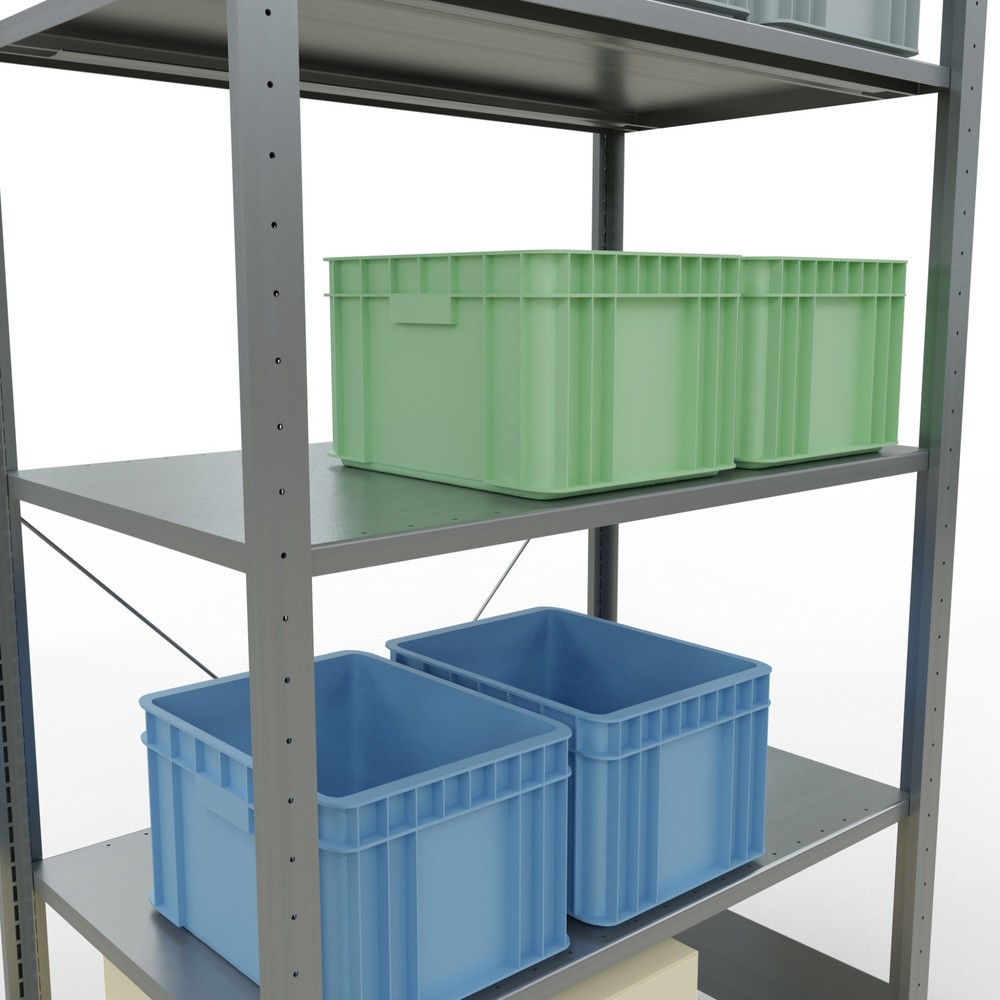Produktabbildung Nr. 4: SCHULTE Fachbodenregal verzinkt mit 5 Stahlblechböden, Fachlast 150 kg, HxBxT 2.000 x 1.060 x 636 mm