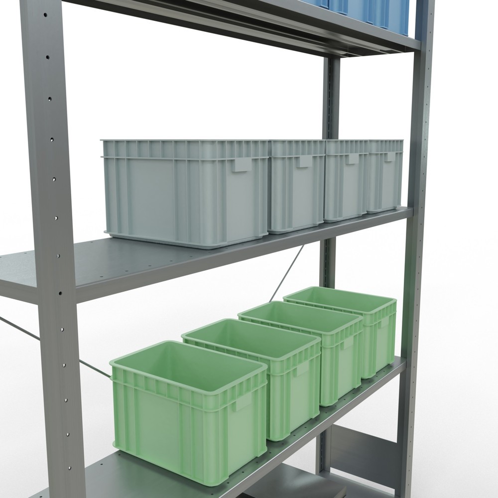 Produktabbildung Nr. 3: SCHULTE Fachbodenregal verzinkt mit 5 Stahlblechböden, Fachlast 150 kg, HxBxT 2.000 x 1.360 x 336 mm