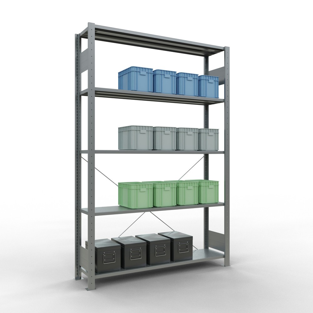 Produktabbildung Nr. 4: SCHULTE Fachbodenregal verzinkt mit 5 Stahlblechböden, Fachlast 150 kg, HxBxT 2.000 x 1.360 x 336 mm