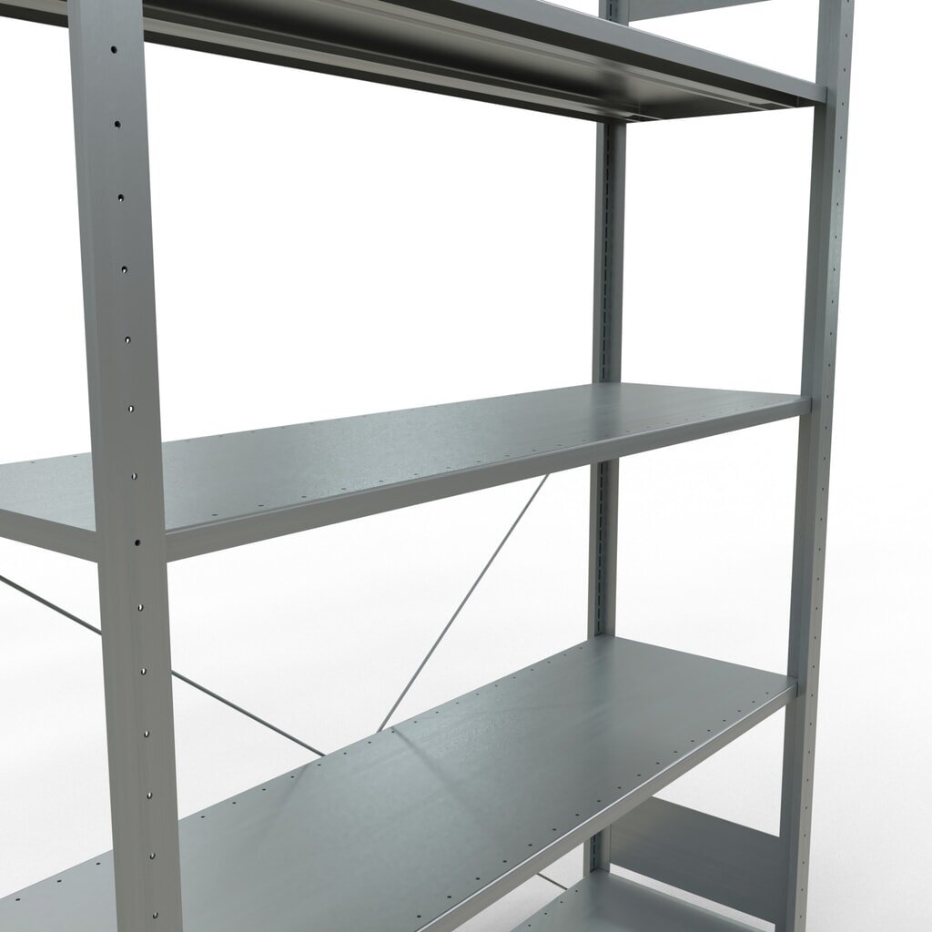 Produktabbildung Nr. 5: SCHULTE Fachbodenregal verzinkt mit 5 Stahlblechböden, Fachlast 150 kg, HxBxT 2.000 x 1.360 x 436 mm