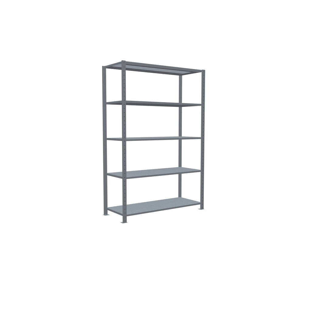 SCHULTE Fachbodenregal verzinkt mit 5 Stahlblechböden, Fachlast 150 kg, HxBxT 2.000 x 1.360 x 536 mm Produktabbildung Nr. 2: SCHULTE Fachbodenregal verzinkt mit 5 Stahlblechböden, Fachlast 150 kg, HxBxT 2.000 x 1.360 x 536 mm