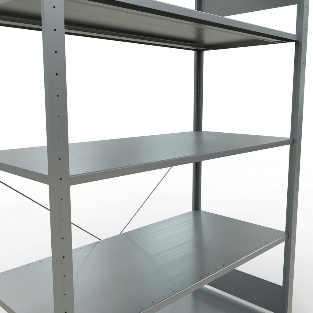 Produktabbildung Nr. 5: SCHULTE Fachbodenregal verzinkt mit 5 Stahlblechböden, Fachlast 150 kg, HxBxT 2.000 x 1.360 x 636 mm