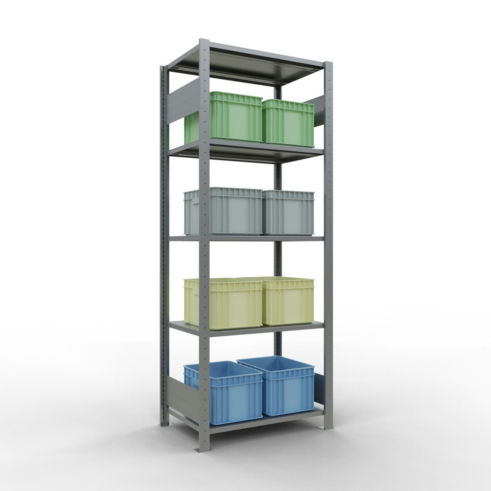 Produktabbildung Nr. 2: SCHULTE Fachbodenregal verzinkt mit 5 Stahlblechböden, Fachlast 150 kg, HxBxT 2.000 x 810 x 536 mm