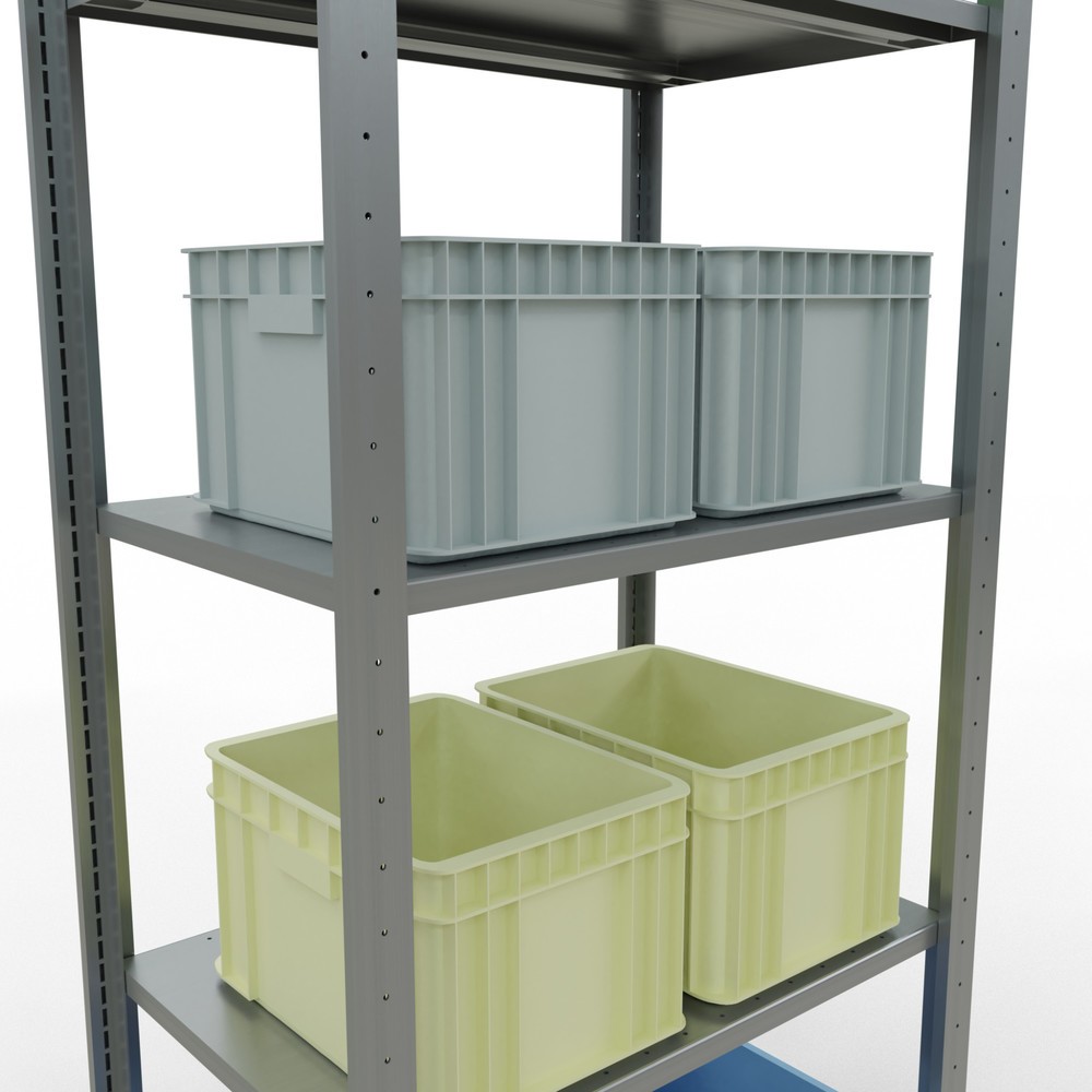 Produktabbildung Nr. 3: SCHULTE Fachbodenregal verzinkt mit 5 Stahlblechböden, Fachlast 150 kg, HxBxT 2.000 x 810 x 536 mm