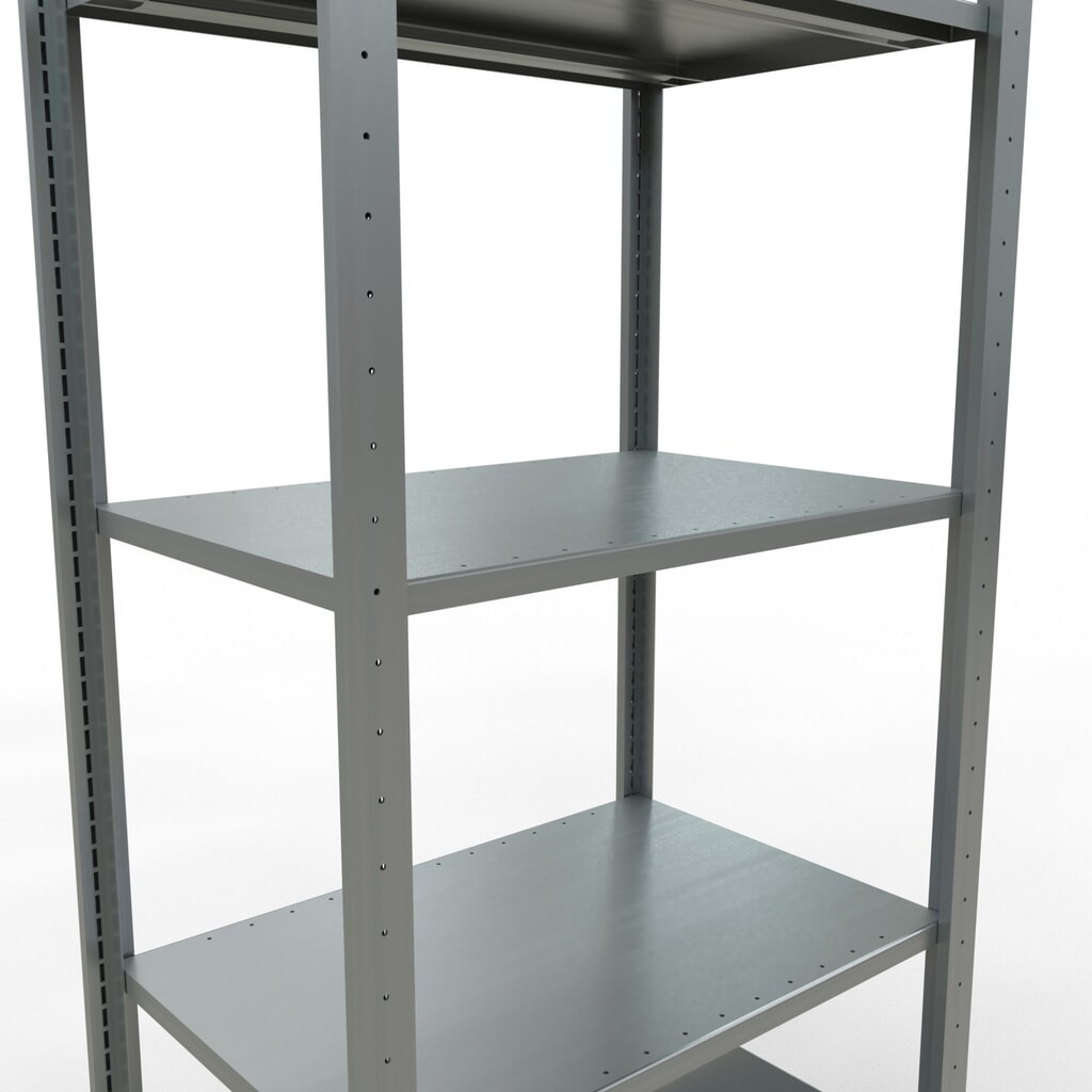 Produktabbildung Nr. 4: SCHULTE Fachbodenregal verzinkt mit 5 Stahlblechböden, Fachlast 150 kg, HxBxT 2.000 x 810 x 536 mm