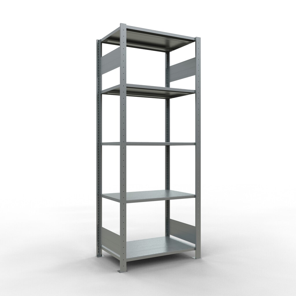 SCHULTE Fachbodenregal verzinkt mit 5 Stahlblechböden, Fachlast 150 kg, HxBxT 2.000 x 810 x 536 mm Produktabbildung: SCHULTE Fachbodenregal verzinkt mit 5 Stahlblechböden, Fachlast 150 kg, HxBxT 2.000 x 810 x 536 mm