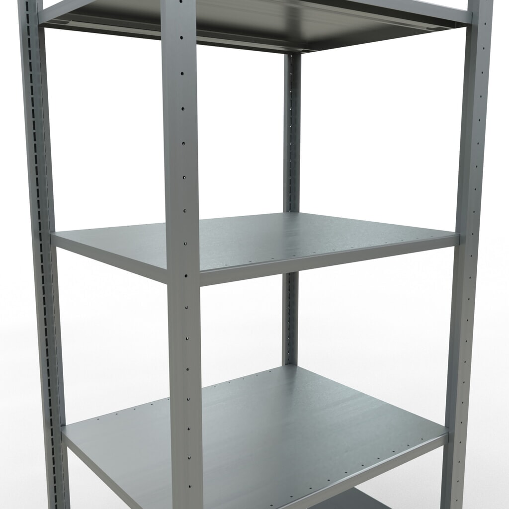 Produktabbildung Nr. 4: SCHULTE Fachbodenregal verzinkt mit 5 Stahlblechböden, Fachlast 150 kg, HxBxT 2.000 x 810 x 636 mm
