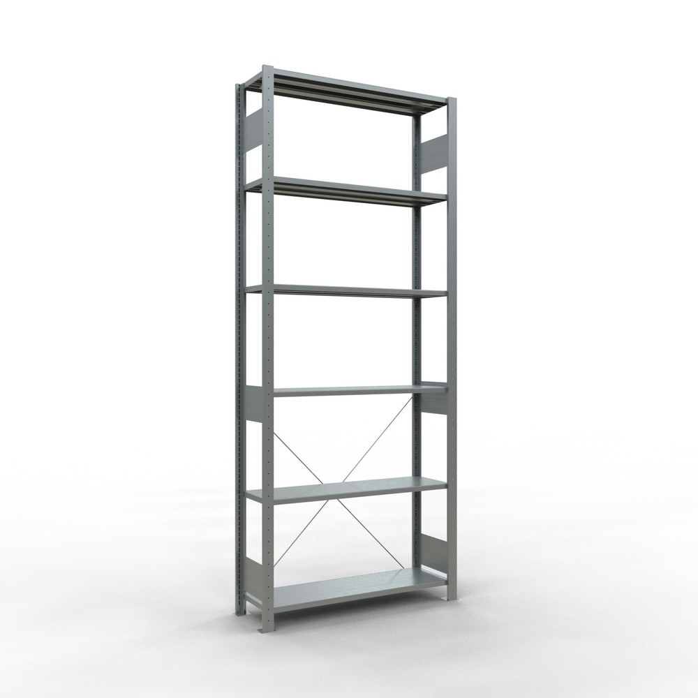 Produktabbildung: SCHULTE Fachbodenregal verzinkt, Fachlast 150 kg, HxBxT 2.500 x 1.060 x 336 mm