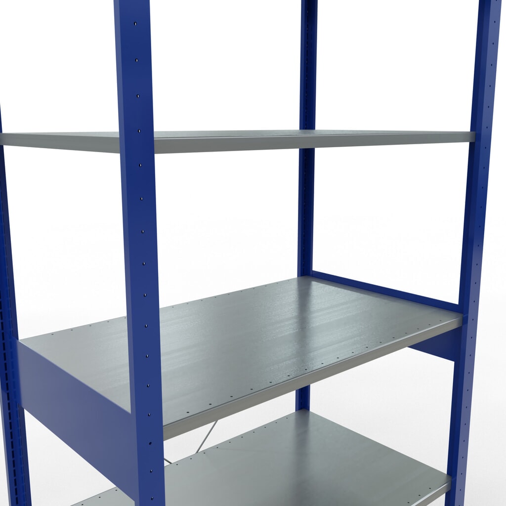 SCHULTE Fachbodenregal enzianblau/verzinkt, Fachlast 150 kg, HxBxT 2.500 x 1.060 x 636 mm Produktabbildung Nr. 2: SCHULTE Fachbodenregal enzianblau/verzinkt, Fachlast 150 kg, HxBxT 2.500 x 1.060 x 636 mm