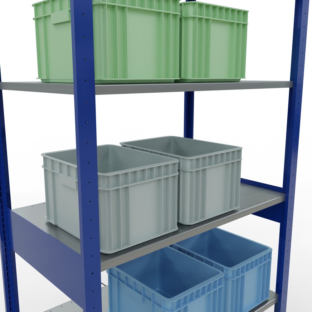 Produktabbildung Nr. 3: SCHULTE Fachbodenregal enzianblau/verzinkt, Fachlast 150 kg, HxBxT 2.500 x 1.060 x 636 mm