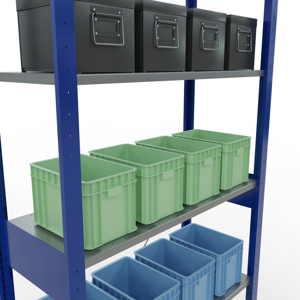 Produktabbildung Nr. 3: SCHULTE Fachbodenregal enzianblau/verzinkt, Fachlast 150 kg, HxBxT 2.500 x 1.060 x 436 mm