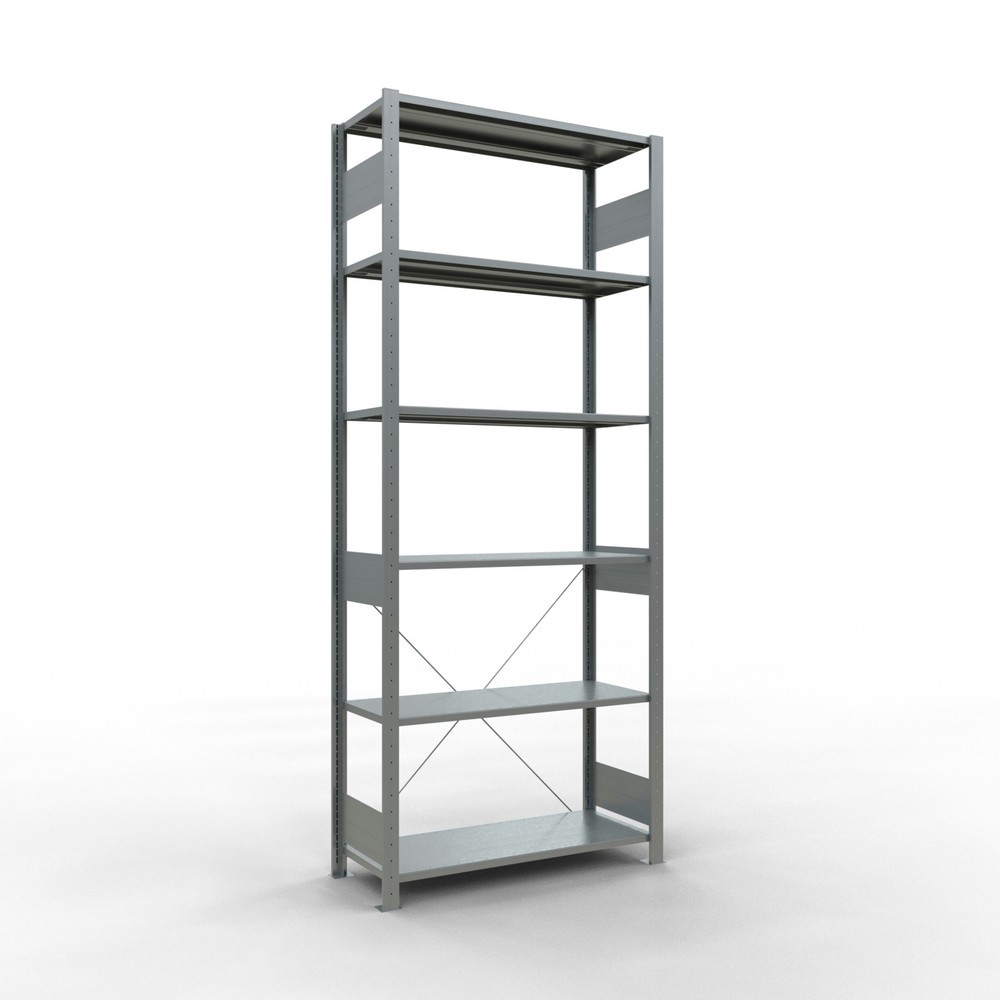 Produktabbildung: SCHULTE Fachbodenregal verzinkt, Fachlast 150 kg, HxBxT 2.500 x 1.060 x 436 mm