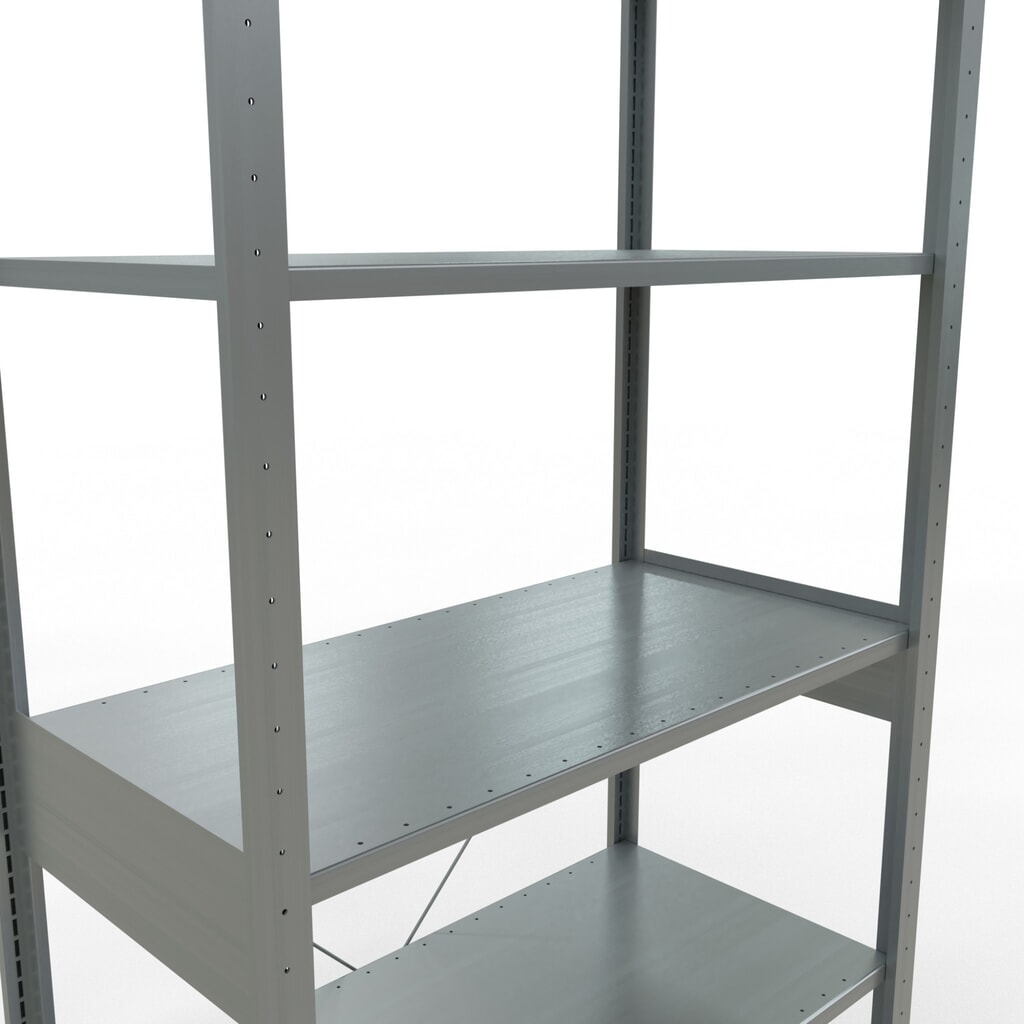 SCHULTE Fachbodenregal verzinkt, Fachlast 150 kg, HxBxT 2.500 x 1.060 x 536 mm Produktabbildung Nr. 5: SCHULTE Fachbodenregal verzinkt, Fachlast 150 kg, HxBxT 2.500 x 1.060 x 536 mm