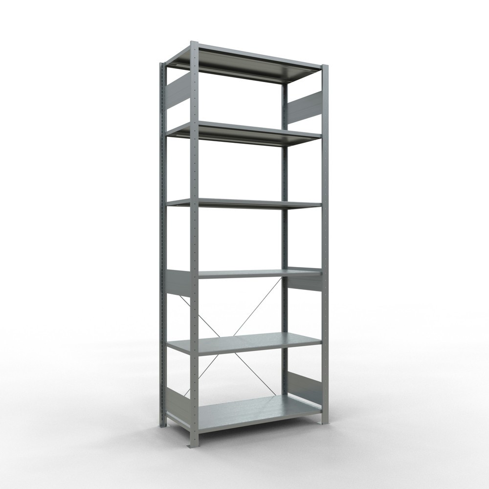Produktabbildung: SCHULTE Fachbodenregal verzinkt, Fachlast 150 kg, HxBxT 2.500 x 1.060 x 536 mm