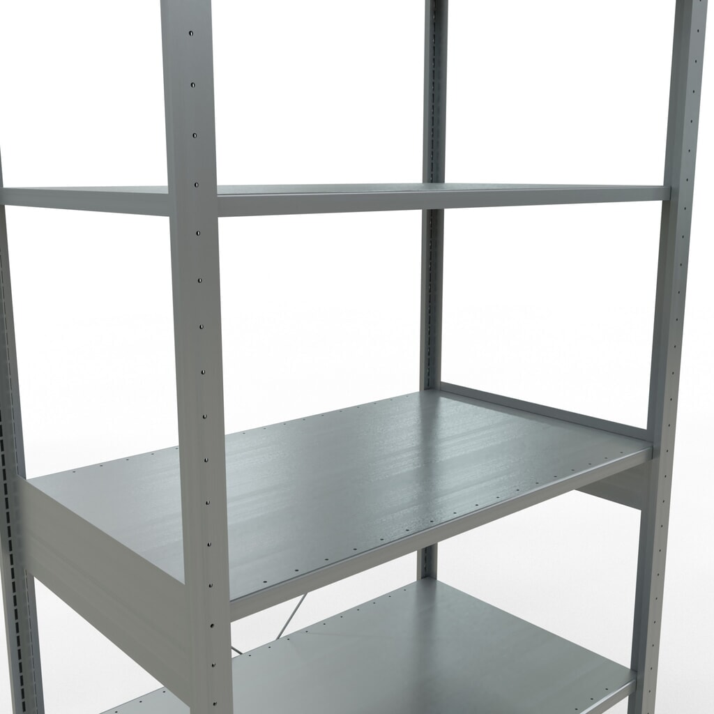 SCHULTE Fachbodenregal verzinkt, Fachlast 150 kg, HxBxT 2.500 x 1.060 x 636 mm Produktabbildung Nr. 5: SCHULTE Fachbodenregal verzinkt, Fachlast 150 kg, HxBxT 2.500 x 1.060 x 636 mm