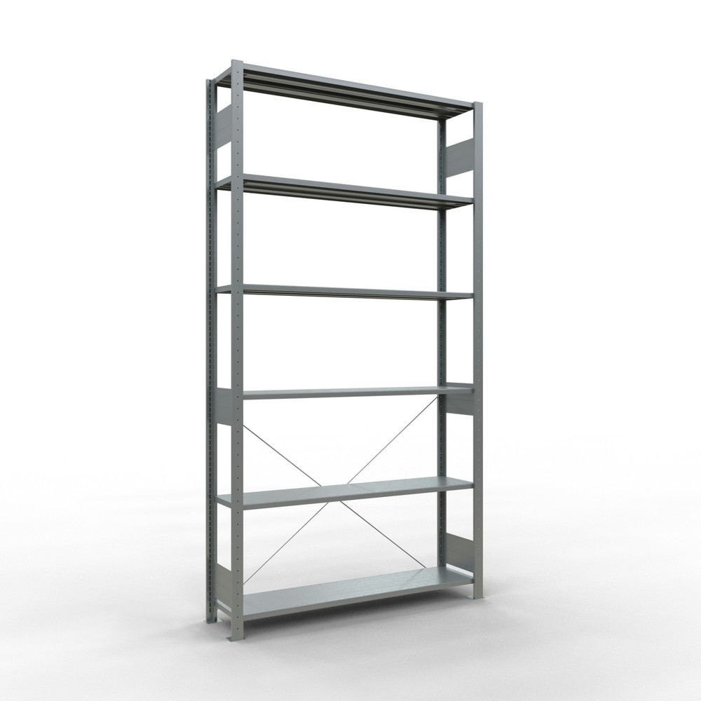 Produktabbildung: SCHULTE Fachbodenregal verzinkt, Fachlast 150 kg, HxBxT 2.500 x 1.360 x 336 mm
