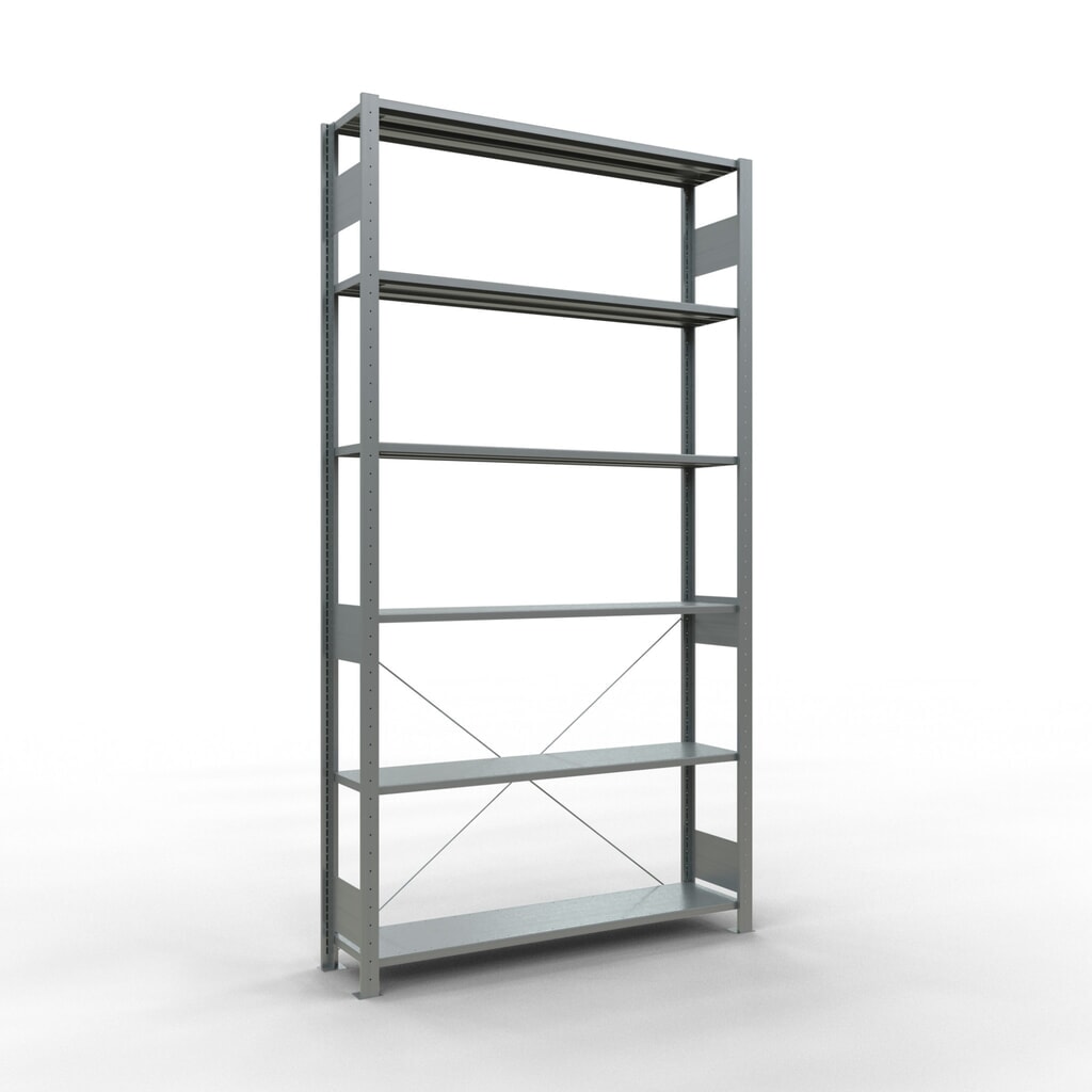 Produktabbildung: SCHULTE Fachbodenregal verzinkt, Fachlast 150 kg, HxBxT 2.500 x 1.360 x 336 mm