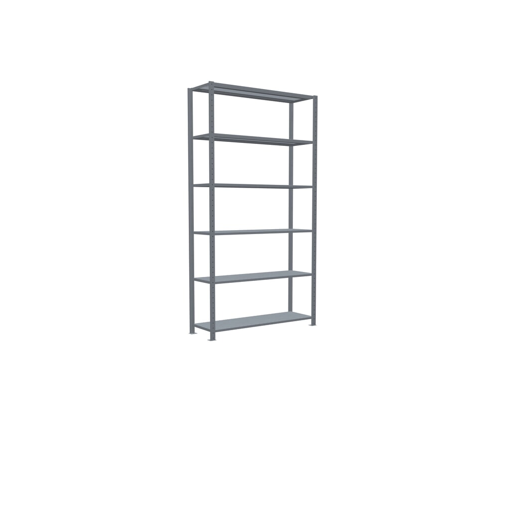SCHULTE Fachbodenregal verzinkt, Fachlast 150 kg, HxBxT 2.500 x 1.360 x 436 mm Produktabbildung Nr. 2: SCHULTE Fachbodenregal verzinkt, Fachlast 150 kg, HxBxT 2.500 x 1.360 x 436 mm