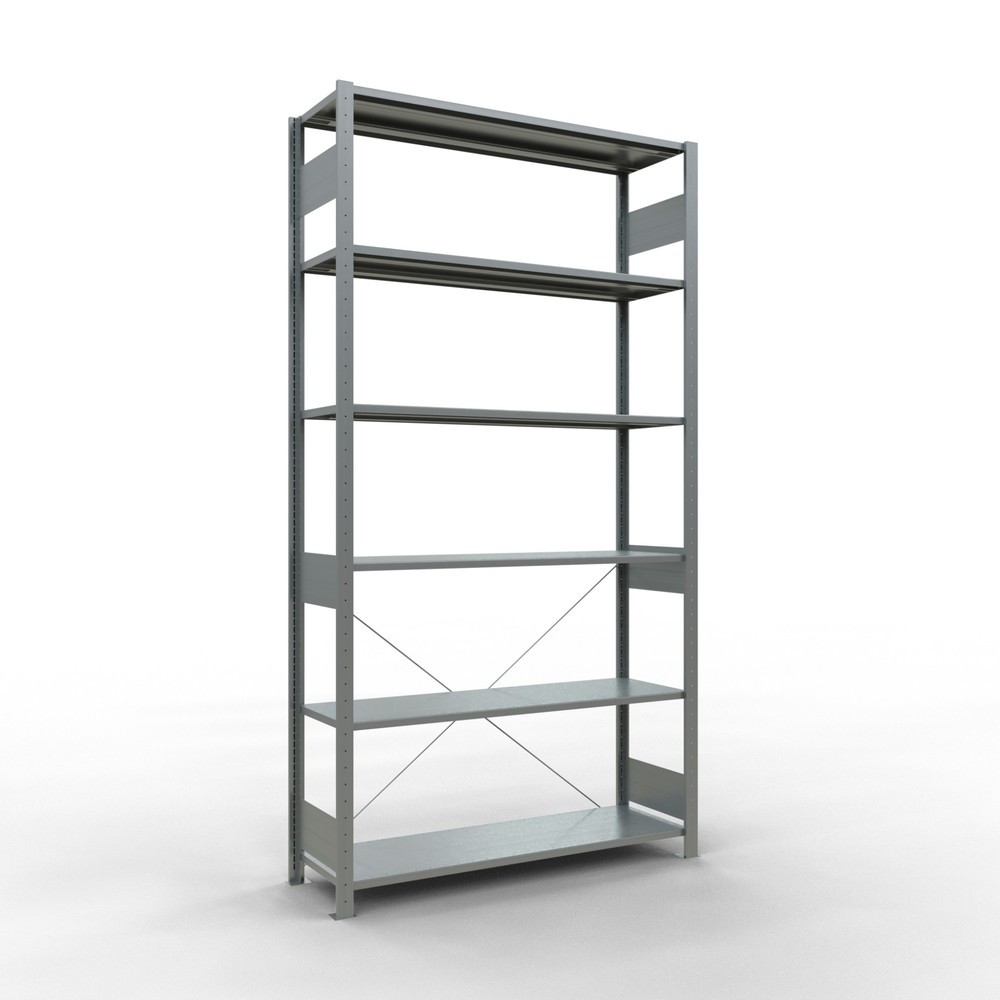 Produktabbildung: SCHULTE Fachbodenregal verzinkt, Fachlast 150 kg, HxBxT 2.500 x 1.360 x 436 mm