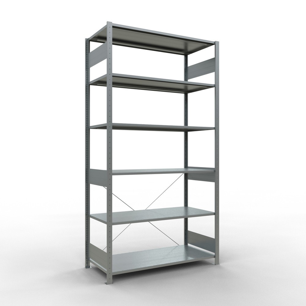 Produktabbildung: SCHULTE Fachbodenregal verzinkt, Fachlast 150 kg, HxBxT 2.500 x 1.360 x 636 mm