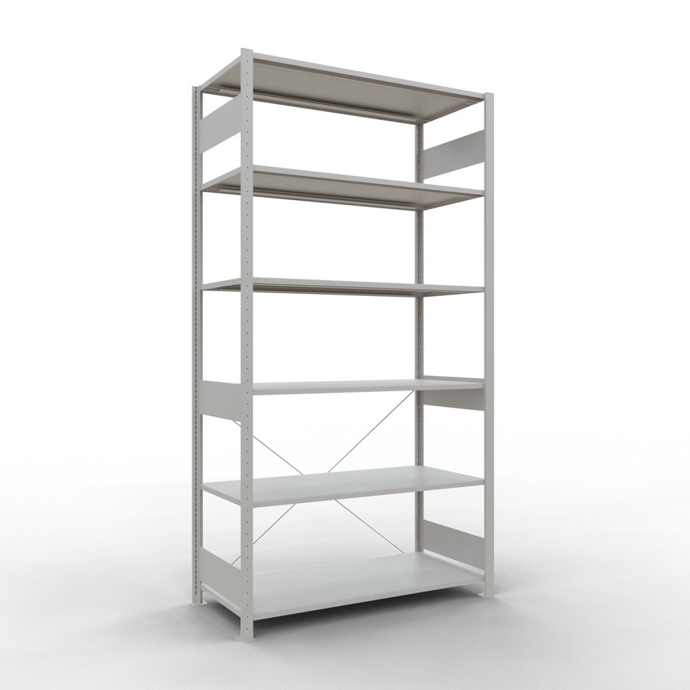 Produktabbildung: SCHULTE Fachbodenregal lichtgrau, Fachlast 150 kg, HxBxT 2.500 x 1.360 x 636 mm