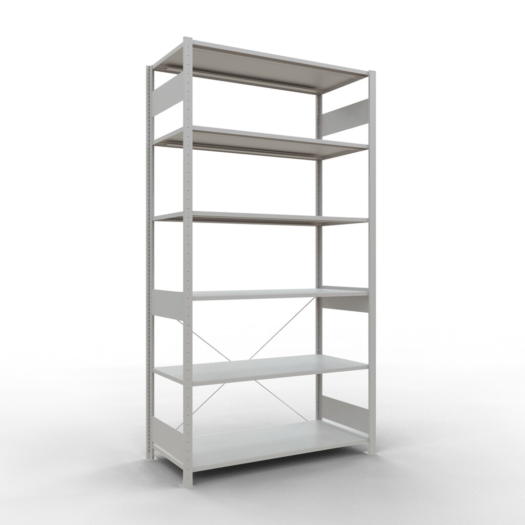 Produktabbildung: SCHULTE Fachbodenregal lichtgrau, Fachlast 150 kg, HxBxT 2.500 x 1.360 x 636 mm