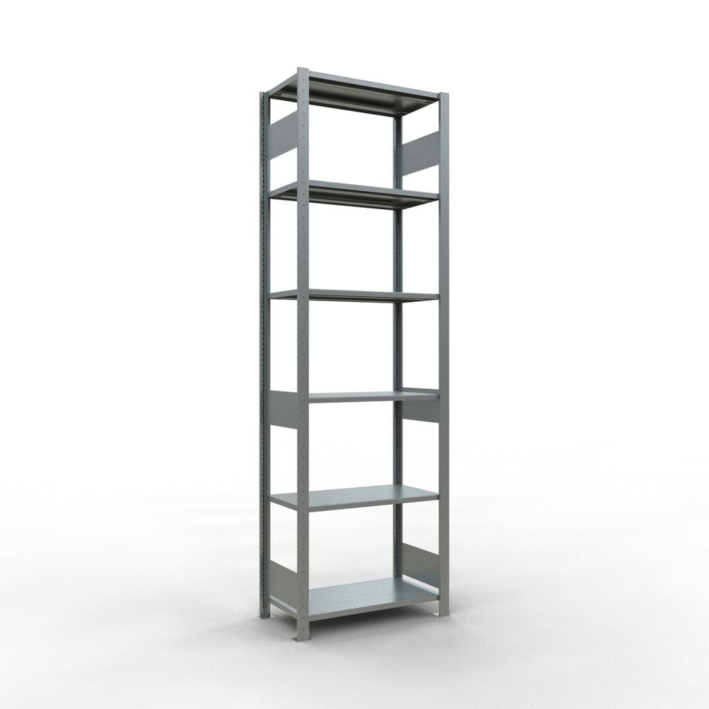 SCHULTE Fachbodenregal verzinkt, Fachlast 150 kg, HxBxT 2.500 x 810 x 436 mm Produktabbildung: SCHULTE Fachbodenregal verzinkt, Fachlast 150 kg, HxBxT 2.500 x 810 x 436 mm